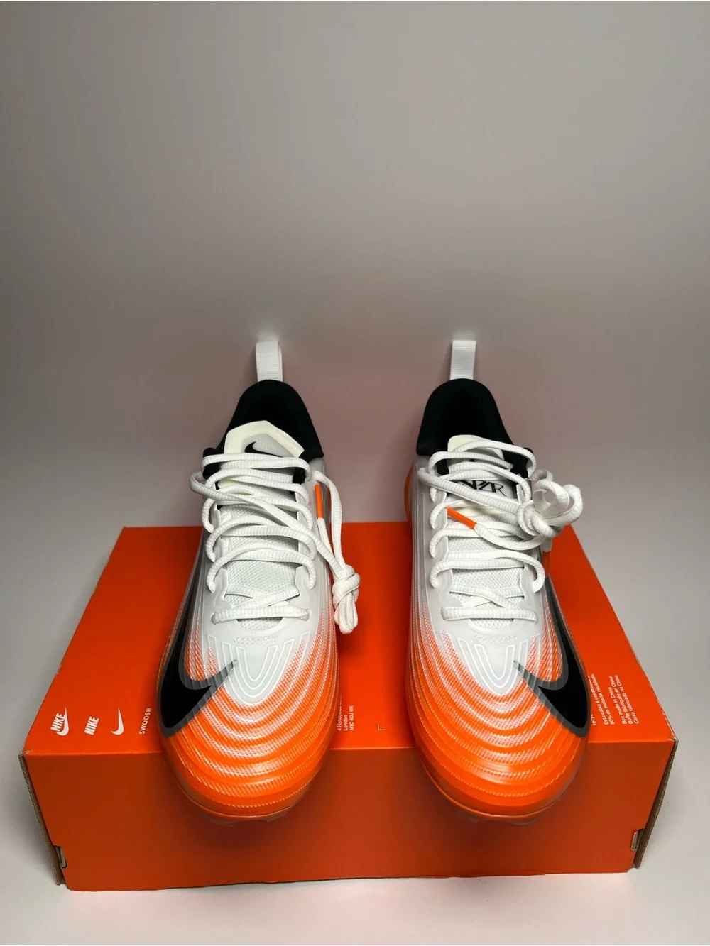 Nike Vapor Speed 3 Pro 360 Football Cleats White Orange HM8849-104 Men's Size 8